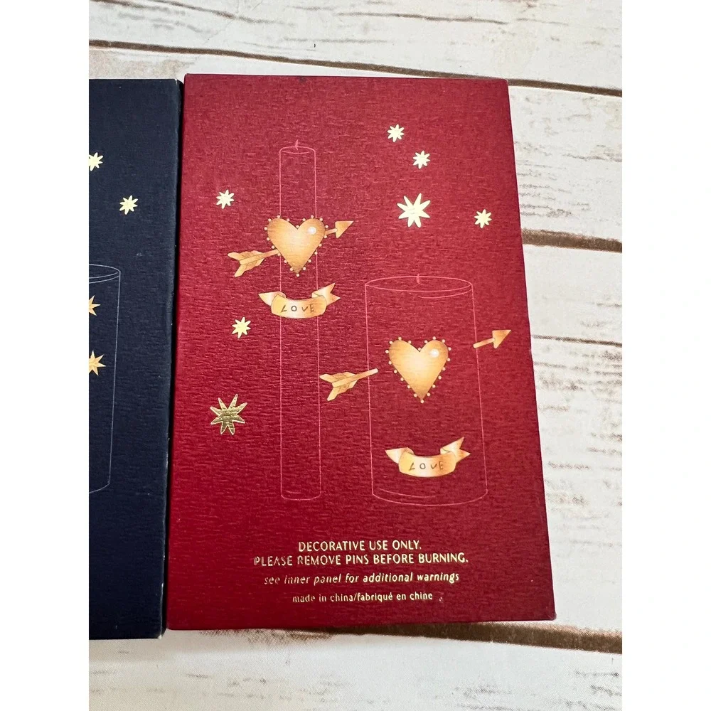 Anthropologie Candle Charms Gold Celestial Letter T Love Heart Set‎ of 2 OS